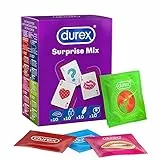 Durex Surprise Mix Preservativi Assortiti, Con Rilievi e Nervature e Sottili, 40 Profilattici