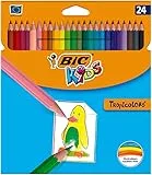 Bic Kids Matite Colorate, Colori Per Bambini A Casa E A Scuola, Multicolore, 24 Unità (Confezione da 1)