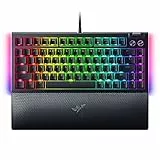 Razer BlackWidow V4 75%, Tastiera da gaming meccanica con hot-swap, Layout al 75%, Underglow su 2 lati con, Rotella multi-funzione e tasti multimediali, US-Layout, Nero