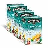 Sir Winston Tea, Tè Nero Freddo Ice Tea Limone, 54 Filtri (3 Confezioni da 18 Filtri), Gusto Agrumato, Ideale per le Giornate Estive, Certificato RFA, Senza Lattosio, Glutine e Allergeni