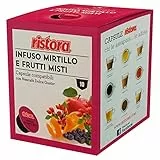40 CAPSULE INFUSO IN FOGLIE MIRTILLO E FRUTTI MISTI RISTORA DOLCE GUSTO