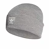 adidas Originals Berretto da uomo in maglia con polsino - taglia unica grigio melange, Grigio erica, Taglia unica