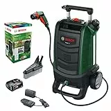 Bosch Home and Garden Idropulitrice per esterno a batteria Fontus 18V (1 batteria, sistema 18 Volt, in confezione di cartone), Verde