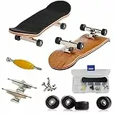 QINIFIFY Mini Tastiera, Skateboard Professionale a Dito per Il Ponte Tecnico Giocattolo di imbarco del Pattino dell'assemblea del legname di Acero Giochi Sportivi Regalo di Natale dei Bambini (Nero)