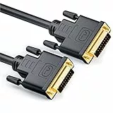 deleyCON 1,5m Cavo da DVI a DVI 24+1 - DVI-D Dual Link - HDTV 1080p Full HD 3D Ready - Cavo Adattatore Cavo per Monitor con Nucleo in Ferrite - Nero