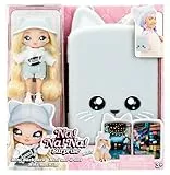 Na Na Na Surprise Mini Backpack Serie 2 - Khloe Kitty - Bambola Fashion e Zaino in Peluche White Kitty - Adatto per Età 4+