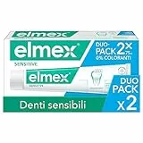 elmex dentifricio Sensitive denti sensibili 2 Confezioni da 75 ml I Con fluoruro amminico I Pulizia Delicata I Rafforta i tuoi denti e li protegge dalle carie