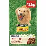 Purina Friskies Crocchette Cane Adulto con Manzo, Cereali e Verdure 12 kg