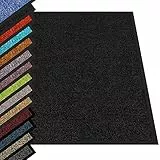 casa pura Tappeto Ingresso Casa - Zerbino Ingresso Esterno e Interno, Intrappola Lo Sporco | Tantissimi Colori | Nero - 60 x 90 cm