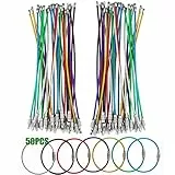 GHYUI Portachiavi Filo Acciaio Inossidabile,50 Pezzi 7 Colori Chiave Anello Loops Cavo，Portachiavi in Filo di Acciaio Rivestito di Rivestito，per i Bagagli, Portachiavi e Custodi ID Tag