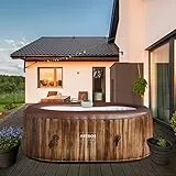 Arebos Vasca idromassaggio | Gonfiabile | Indoor & Outdoor | 190x120 cm ovale | 2 persone | 90 getti di massaggio | con riscaldamento | 550 litri | Incl. copertura | Bubble Spa & Wellness Massage