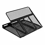 Amazon Basics - Supporto ventilato, regolabile ed ergonomico per laptop, 33 cm x 28.7 cm x 18.5 cm, Nero