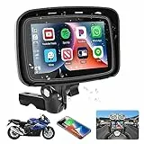 CAMECHO Wireless Carplay Android Auto 5' IPS Touchscreen per moto Navigatore portatile per moto GPS via CarPlay/Android Auto per moto
