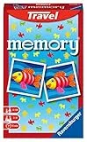 Ravensburger - Mini Memory Travel, Gioco da Tavolo Tascabile, 2-4 Giocatori, 8+ Anni