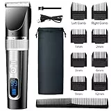 LaLuna Trimmer per capelli da uomo,Trimmer per capelli professionale senza fili, trimmer per barba ricaricabile, schermo a LED, rasoio per barba per uomini e bambini famiglia