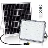 Aigostar - Faretto led esterno con pannello solare,200W, luce bianca 6500k. Super luminosa faro con pannello solare. Grado di Protezione IP65/IK08, Faretto solare con telecomando è funzione timer.