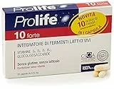 Prolife Vzdt032 10 Forte Capsule - Integratore con 10 Miliardi di Probiotici (Fermenti Lattici Vivi) per Dose, 20 capsule da 515 mg, 8.4 gr