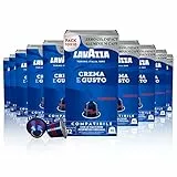 Lavazza, Crema e Gusto Classico, 100 Capsule in Alluminio Compatibili con Macchine Nespresso Original, Note di Spezie, Cioccolato e Legno, Arabica&Robusta, Intensità 12/13, Tostatura Media, 10 Pack