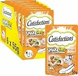 Catisfactions Snack per Gatto, Shake Ups Multivitamins Delizie del Cortile, 6 pacchi da 55g