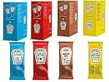 850 BUSTINE MONO PORZIONE HEINZ KETCHUP + MAIONESE + SALSA BARBECUE BBQ + SENAPE MONODOSE