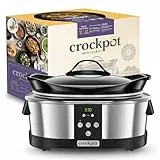 Crock-pot Pentola A Cottura Lenta Digitale Per Preparare Moltitudine Di Ricette, Argento, 5.7 l