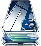 Garegce Cover Compatibile con iPhone 12 Mini con 2 Pezzi Vetro Temperato, Custodia Trasparente Silicone TPU Antiurto Sottile Morbido Protettiva Cover Case per iPhone 12 Mini 5.4 Pollici, Trasparente