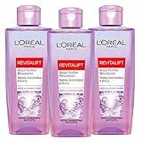 3x L'Oréal Paris Revitalift Acqua Micellare Rimpolpante Struccante con Acido Ialuronico Anti-Età per Viso e Occhi - 3 Flaconi da 200ml ognuno