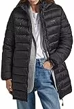 Pepe Jeans Maddie Long, Piumino Donna, Nero (Black),XL