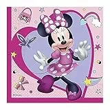 Procos- Tovaglioli Carta FSC Disney Minnie Junior (33x33cm, Doppio Velo), 20 Pezzi Folat Mouse 33x33cm-20, Rosa, 93832P