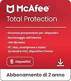 McAfee Total Protection 05-Device - 24 Month | 5 Dispositivo | 24 Mesi | Codice d'attivazione via email