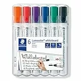 STAEDTLER Lumocolor whiteboard marker, confezione da 6, punta tonda,351 WP6