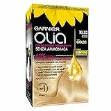 Garnier, Colorazione permanente Olia, Senza ammoniaca, Con oli di fiori di origine naturale, Platino (10.32)