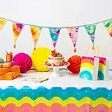 Talking Tables Tovaglia in carta arcobaleno per bambini, orgoglio, festa a tema anni '60 | tovaglia usa e getta, ecologica, riciclabile, rettangolare 180 cm x 120 cm