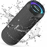 RIENOK Cassa Bluetooth Portatile Potente IPX7 Impermeabile Altoparlante Bluetooth, Bassi Potenti, Bluetooth 5.3, Luce LED, AUX & Micro SD