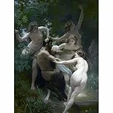 William Adolphe Bouguereau Nymphs Satyr Painting Large Wall Art Poster Print Thick Paper 18X24 Inch Pittura Parete Stampa poster