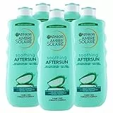 Garnier Ambre Solaire DopoSole Latte Idratante Lenitivo con Aloe Vera di Origine Naturale Formula a Lunga Durata 24h Dermatologicamente Testata Non Unge e Non Appiccica - 5 Flaconi da 400ml