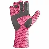 DIYANG Glacier Glove Glove senza dita 50 UPF protezione solare guanti – blu acqua camo, per kayak bambini uomini donne escursionismo ciclismo M rosa