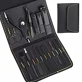 Set Manicure Professionale, 16 Pcs Manicure Kit, Tagliaunghie Kit Piedi Taglia Cuticole per Pedicure Manicure in Acciaio Inox Kit Foratura per Uso Professionale e Quotidiano Unghie di Viaggio