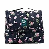 Beauty Case da Viaggio Borsa da Toilette Tuscall Impemeabile Ripiegabile Cosmetico Bag per Donna & Uomo e bambino, Adatto Per Cosmetici, Accesori da viaggio (Fenicottero)