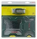 Bosch Home and Garden 2607017333 - Set di punte da trapano miste, 25 pezzi, con cacciavite esagonale pieghevole