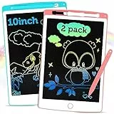 Richgv Tavoletta Grafica LCD Scrittura Digitale, 2 pz Elettronico 10 pollici Portatile Ewriter, Cancellabile Disegno Pad, Writing Tablet con Stilo per Bambini Adulti della Casa Scuola Ufficio