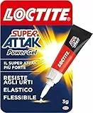 Loctite Super Attak Power Flex, Colla liquida trasparente e istantanea per materiali flessibili, Super colla resistente in formula gel, Colla per scarpe, pelle, gomma e cuoio, 1x3g