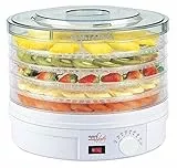 Melchioni Family | Essiccatore Elettrico BABELE, Essiccatore Alimentare Multiuso, 5 Ripiani Impilabili e Removibili, Potenza 250W, Temperatura Regolabile 40-70°C