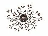 Trio Leuchten Diamentro 80 Trio 622811528 Reposa Plafoniera LED, 15x1.1 Watt, Ruggine Anticato, 80 cm SMD 1W, 1 W