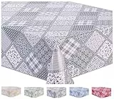Home Direct Tovaglia in Tela Cerata plastificata Rettangolare 140 x 240cm Grigio chiaro
