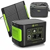 SOLARCUBE Centrale Elettrica Portatile SC600 LiFePO4 Batteria 448 Wh Generatore Solare per Campeggio con 1 x Pannello Solare Incluso 100W & 1x Borsa per il Trasporto