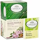 L'Angelica, Tisana Funzionale La Giusta Regola, Favorisce la Quotidiana Regolarità, Infuso con Estratti di Rabarbaro, Liquirizia, Finocchio e Malva, Vegan, Formato: 18 Filtri