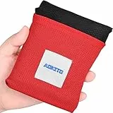 Mini Coperta da Spiaggia Picnic, 110 x 140 cm, Pocket Portatile, Piccola, Tascabile, Impermeabile, per Barbecue, Campeggio, Escursioni, Attività All'Aperto e Viaggi - Nero