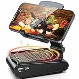 Rolgno Cassa Bluetooth Potente, Speaker Bluetooth 5.1 Portatile, Supporto Telefono con Altoparlante Bluetooth Wireless, Antiscivolo e Audio Surround HD, Regolabile per iPhone/Samsung/iPad