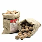 Noci Guscio ITALIANE di Sorrento Ecologiche - Sacco Juta 1Kg - MARCA ORO - Plastic Free Ecologico - Prodotto naturale CALIBRO 27 - Made in italy - SORRENTINO
